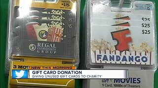 Turn your leftover gift card money into a charity donation