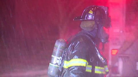 Cleveland firefighters battle house fire in frigid temperatures