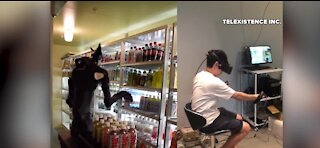 Tokyo store employee operates their first robot employee