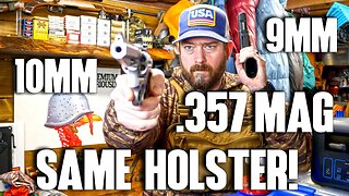 Use Same Holster for 9MM / 10MM / .357 MAG! (Wilderness Chest Rig Carry)