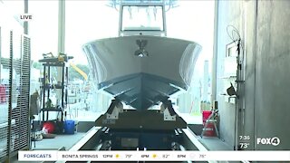 Gulf Star Marina shows technology used to transfer boats from storage