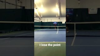 Lucky tennis shot ball hits ball #tennis #shorts #shortvideo