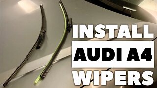 How to install wiper blades on an Audi A4 B7