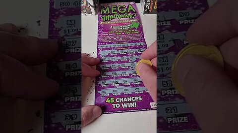 Winning $30 Scratch Off Ticket Mega Multiplier Lottery!