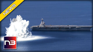 WATCH: U.S. Navy Detonates Massive Underwater Explosives Around New Aircraft Carrier