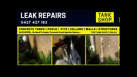 IT'S A BOY - leaking concrete water tank repair process - this video shows how to repair tanks.