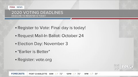 Last day to register to vote