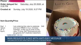 Man requests cake with anti-gay message