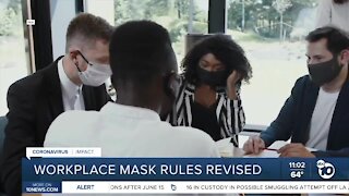 Workplace mask rules revised