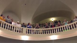 Teachers chants echo through state Capitol