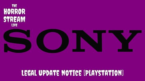 Legal update notice [Playstation]