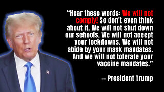 President Trump: "We Will Not Comply!