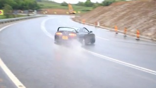 Unbelievable drifting skills up a mountain road