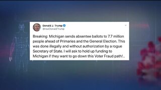 Trump threatens to withhold Michigan funding after state's decision to mail absentee ballot applications