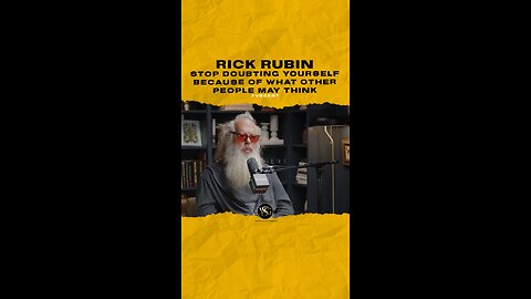 @rickrubin Stop doubting yourself because of what other people may think. #rickrubin 🎥 @jayshetty