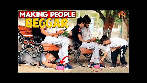 Small Man Making People beggar Prank Funny Beggar