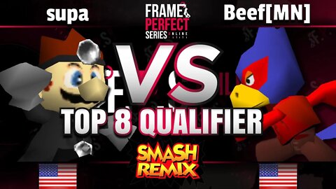 FPS3 Online Top 8 Qualifier - supa (Dr. Mario, Bowser, Fox) vs. Beef[MN] (Falco) - Smash Remix