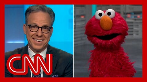 Elmo asked us all how we were doing. Jake Tapper decided to ask him too