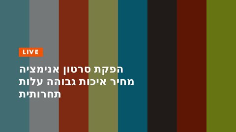 הפקת סרטון אנימציה מחיר איכות גבוהה עלות תחרותית