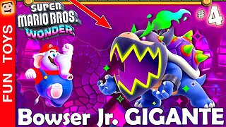 Super Mario Bros. Wonder #4 - Um Bowser Jr. GIGANTE e com MAGIA e nosso primeiro BOSS!!! 🤣🌸