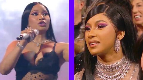 Nicki Minaj Performs New Song Dissing Cardi B Right In Front Of Her Face At 2023 VMA Awards