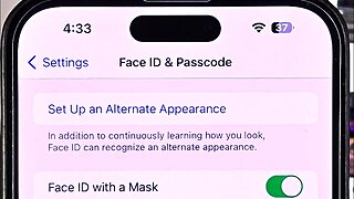 How to add an alternate appearance for Face ID on iPhone