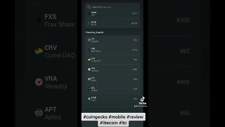 #coingecko #mobile #review #litecoin #ltc