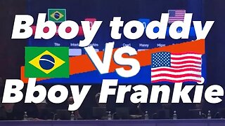 Bboy Frankie (USA) vs Bboy Toddy (Brazil) pan American championship. 2023 prelim battles top 32.