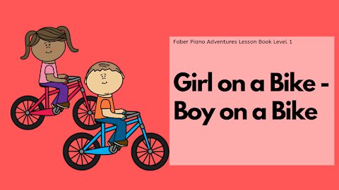 Piano Adventures Lesson Book 1 - Girl on a Bike/Boy on a Bike