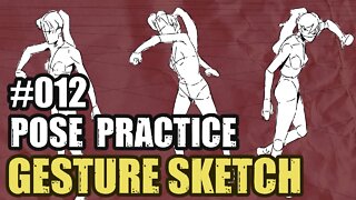 HOW TO SKETCH POSES. PRACTICE FOR ANIMATION - 012 #sketching #figuredrawing #poses