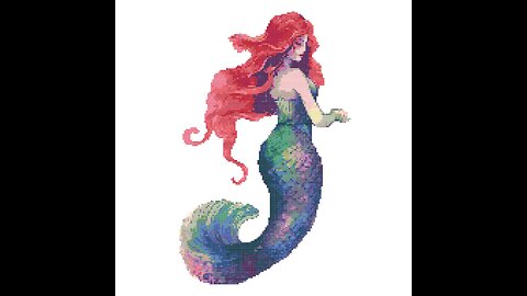 MYTHICAL MERMAID Cross Stitch Pattern by Welovit | welovit.net | #welovit