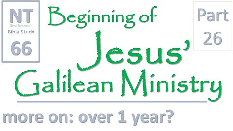 NT Bible Study 66: more on: have we passed 1 year? (Beginning of Jesus' Galilean Ministry part 26)