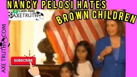 6/29/22 Nasty Nancy Pelosi responds to shoving Myra Flores child