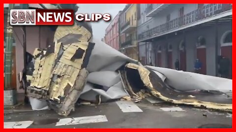 Wind Damage Reported in the French Quarter in New Orleans as Hurricane Ida Affects the Area - 3305