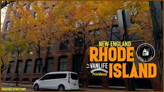 Vanlife Rhode Island New England Roadside Attractions in the Fall on a Ford Transit Connect XLT