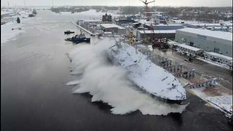 Launch of the future Battleship USS Cooperstown | LCS 23