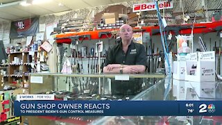 Gun shop owner reacts to Biden's gun control measures