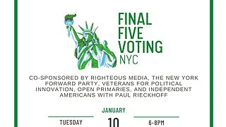 Final Five Voting Launch @FinalFiveNYC #OpenPrimaries #RankedChoiceVoting #yanggang #andrewyang