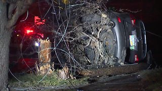 Pursuit of stolen car ends in gnarly crash