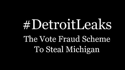 #DETROITLEAKS: State Employees Train Poll Workers to Lie to Voters, Destroy Ballots, Stop Challenger