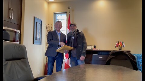 MP Ted Falk presented with petition to save Crisis Pregnancy Centres