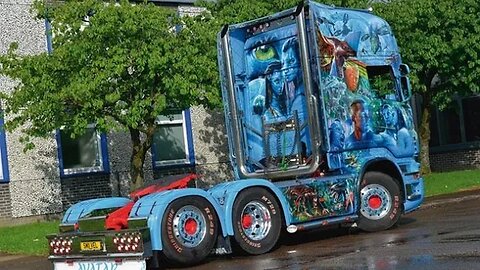 Unbelievable Avatar Themed Scania At The Shed Truck Show 2023 - Welsh Drones Trucking