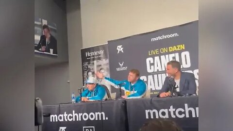 Canelo Alvarez argues with Demetrius Andrade at post fight press conference