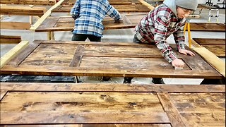 Alaska Log Home ❄️ Trim￼ and Alder Doors - Finishes Completed