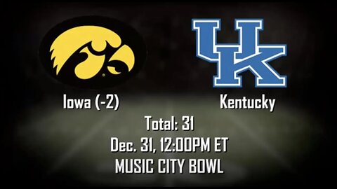 Iowa vs Kentucky Prediction, Picks & Odds | Music City Bowl Betting Advice & Tips | Dec 31