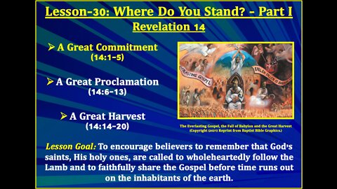 Revelation Lesson-30: Where Do You Stand? - Part I