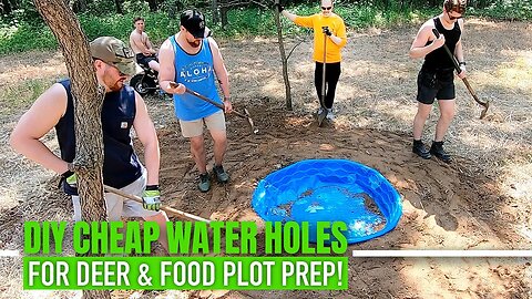 DIY CHEAPEST WATER HOLES FOR DEER & FOOD PLOT PREP!!!