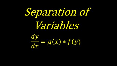 How to Solve Differential Equations Using Separation of Variables [Worked Example] Calculus