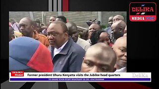 SEE HOW POLICE TREATED FORMER PRESIDENT UHURU KENYATTA AT JUBILEE HQ ON WEDNESDAY BEFORE TEARGAS.