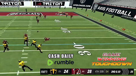 Cash Daily throws a game winning 28 yard Touchdown to Hype Daily (Axis Football 2024)